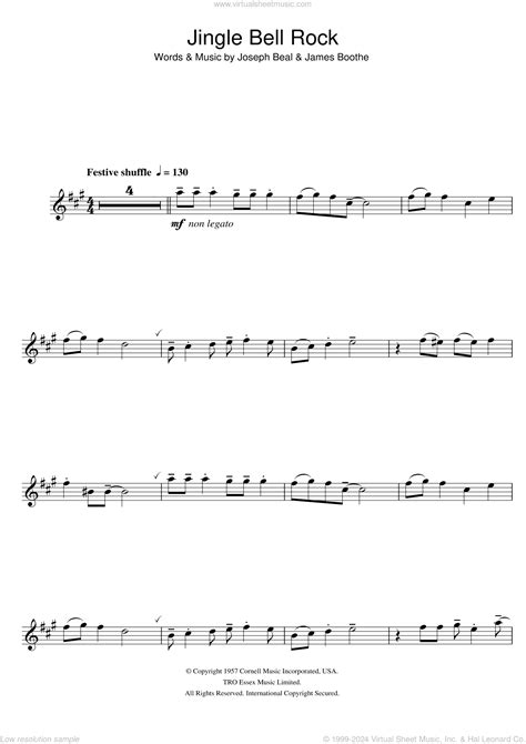 Checker Jingle Bell Rock Sheet Music For Alto Saxophone Solo