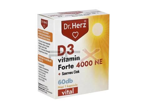 Dr Herz D Vitamin Ne Szerves Cink Kapszula Db Pcx Hu