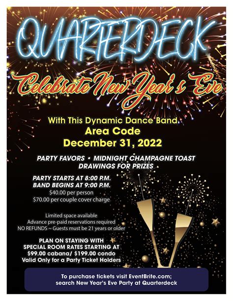 New Years Eve Party At Quarterdeck Isla Grand B Isla Grand Beach