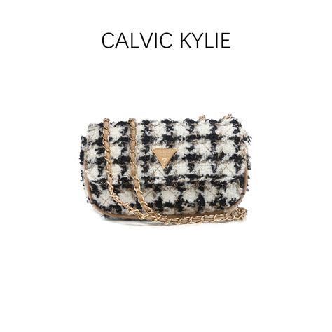 Jual CALVIC KYLIE New Tas Wanita Shoulder BagTweed Rajut Sling Bag Mini