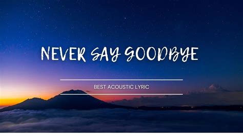 Never Say Goodbye Bon Jovi Lyric Video Youtube