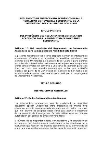 Intercambio Académico y Movilidad Estudiantil Universidad del