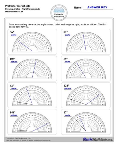 Angles With A Protractor Worksheets Library