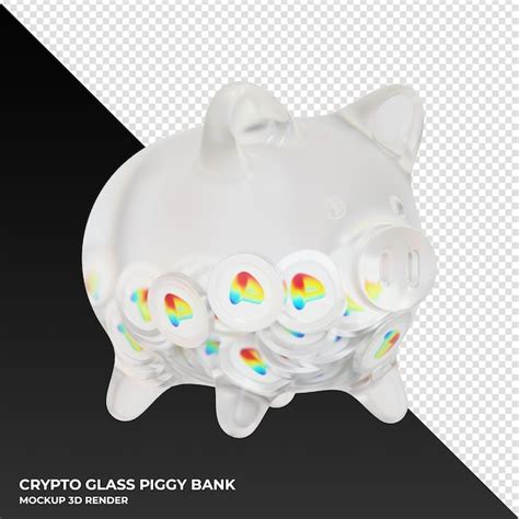 Curve Dao Token Crv Tirelire En Verre Avec Illustration 3d De Pièces