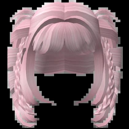 Grunge Soft Curled Pigtails W Braids Pink Roblox Item Rolimon S