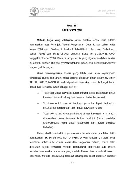 Data Spasial Lahan Kritis Manado PDF