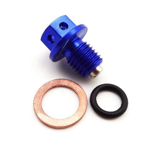 X Blue Engine Magnetic Oil Drain Bolt Plug For Grandado