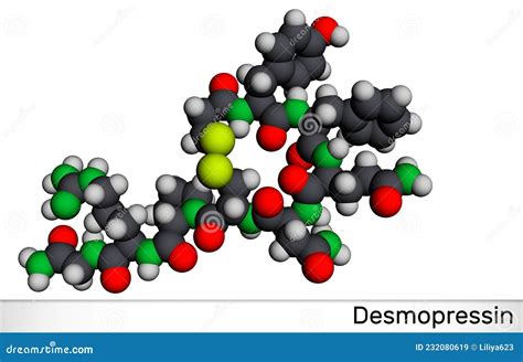 Desmopressin Molecule Molecular Structure Ddavp Ball And Stick 3d