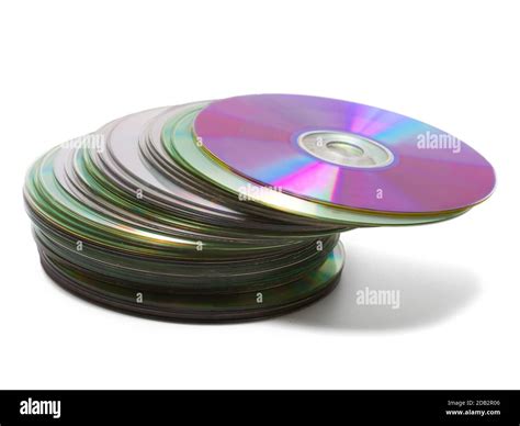 Cd Stack Isolated On White Background Stock Photo Alamy
