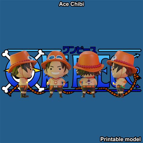 STL file Ace Chibi - One Piece ♠️ (OBJ)・3D printing model to download・Cults