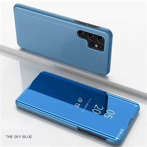 Умный зеркальный чехол-книжка для телефона для Samsung S22 Ultra ...