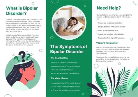 Customize This Professional Bipolar Disorder Awareness Trifold Brochure