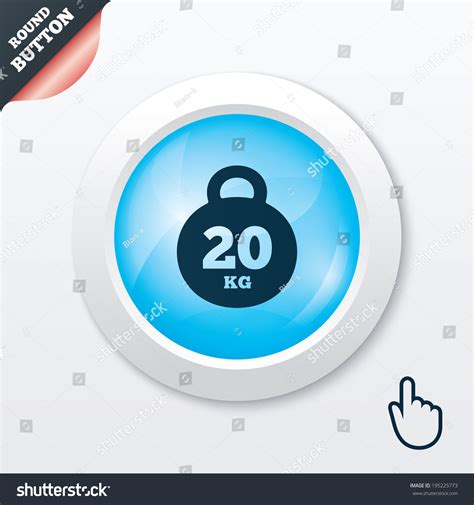 Weight Sign Icon 20 Kilogram Kg Stock Vector Royalty Free 195225773