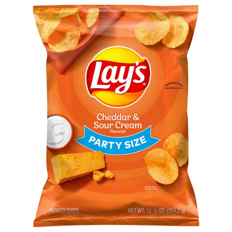 Save On Lays Potato Chips Cheddar And Sour Cream Party Size Order Online