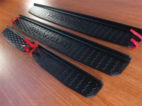 Jeep Wrangler Jl Black Molded Door Sill Guards Mopar Oem