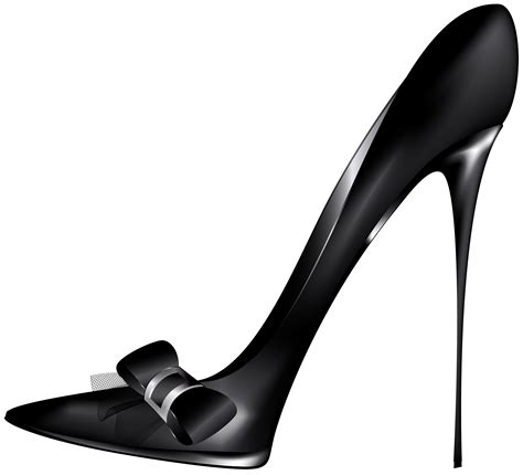 Black High Heels with Bow PNG Clip Art - Best WEB Clipart