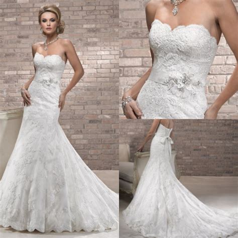 Sweetheart Neckline Lace Mermaid Wedding Dress