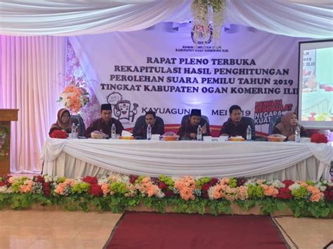 Kpu Oki Gelar Rapat Pleno Terbuka Rekapitulasi Penghitungan Suara