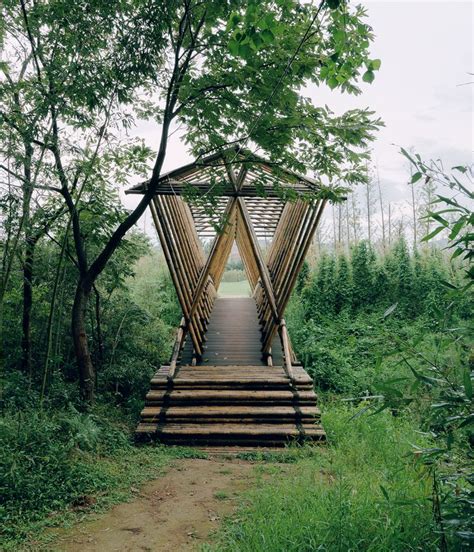 Qingshan Village Bamboo Bridge In 2024 Bamboo Architecture Village