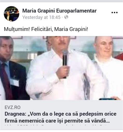 Comentariile de la postarea în care Maria Grapini se felicită și și