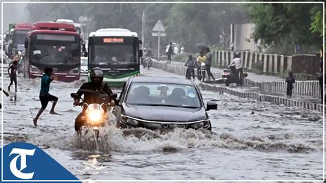 Several Areas Waterlogged After Delhi Receives Heavy Rainfall Youtube