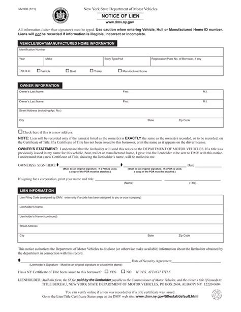 Form MV 900 Fill Out Printable PDF Forms Online