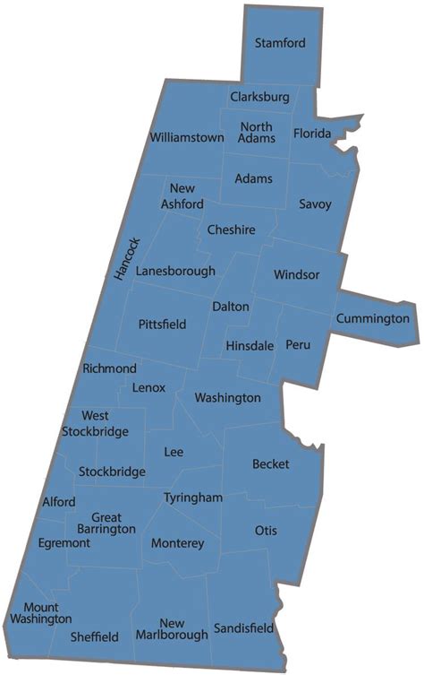 Western Mass County Map