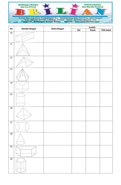 Soal Bangun Ruang Gabungan Kelas Dan Pembahasannya Bakti Soal