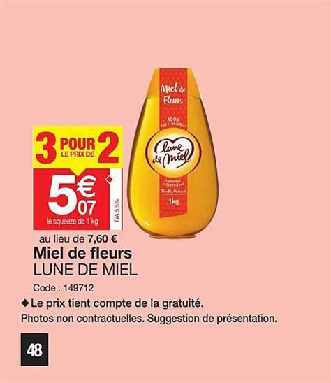 Promo Miel De Fleurs Lune De Miel Chez Promocash