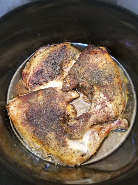 Slow Cooker Chicken Leg Quarters And Half Roasted Cauliflower Casserole
