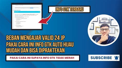 INILAH CARA INFO GTK VALID BEBAN MENGAJAR Status PERINGATAN KUNING