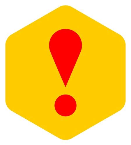 Yellow Triangle Exclamation Mark Icon Warning Sign