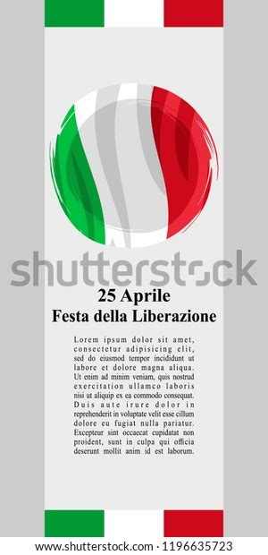 Italys Liberation Day Festa Della Liberazione Stock Vector Royalty