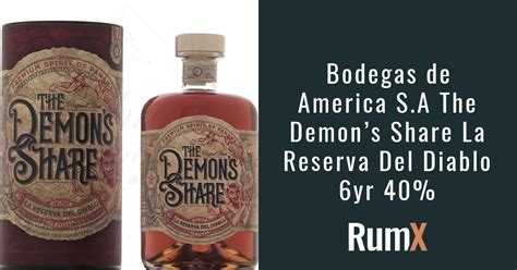 The Demons Share La Reserva Del Diablo 6yr 40 RX4769 RumX