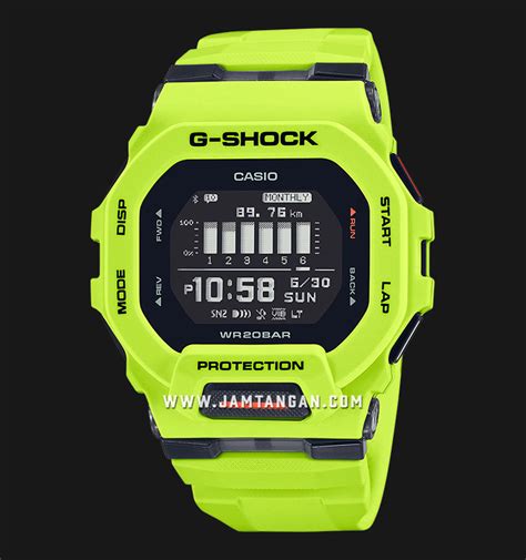 Casio G Shock G Squad Gbd Er Men Black Digital Dial Lime Green