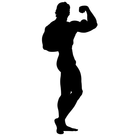 Clip Art Silhouette Bodybuilding Muscle Clipart Silhouette | Images and ...