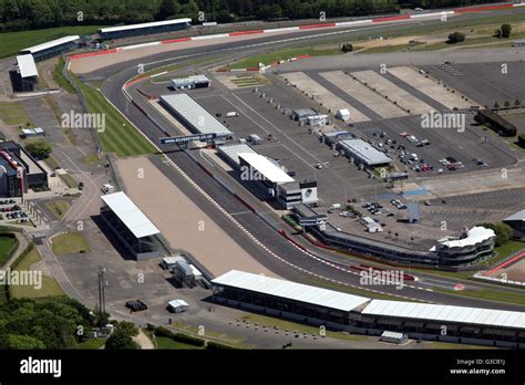 Aerial View Of The Home Straight Start Finish Line At Silverstone