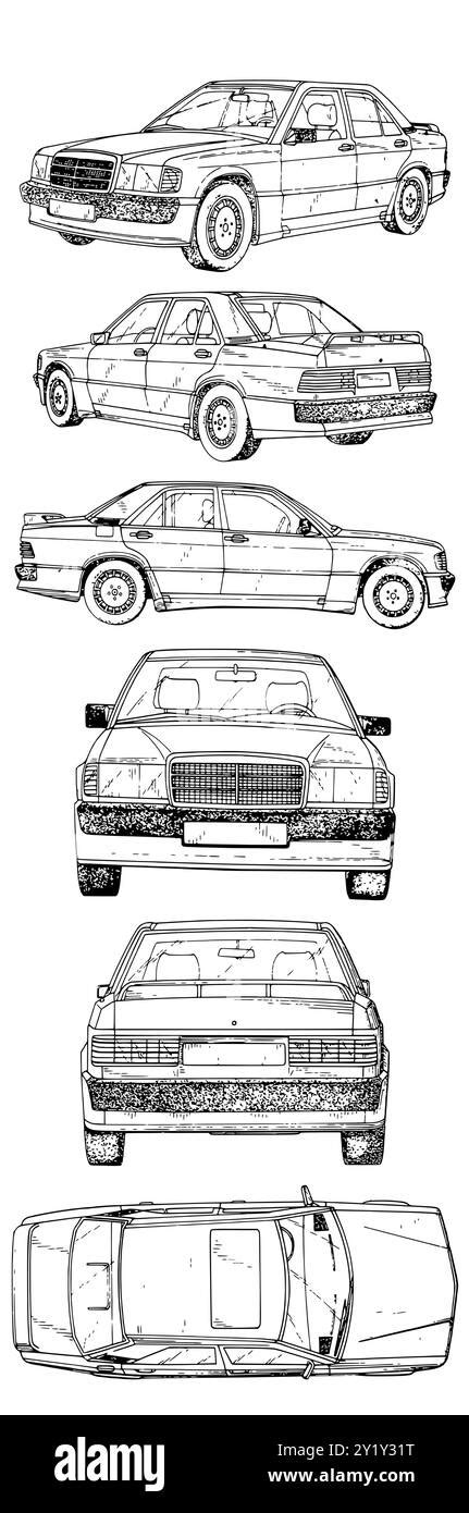 Convertible Mercedes Benz Stock Vector Images Alamy