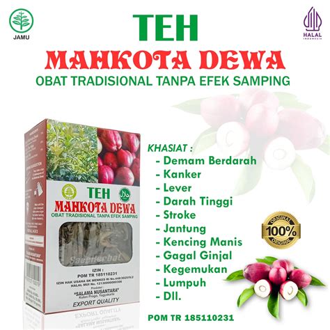 Jual Teh Mahkota Dewa BPOM 130g Obat Tradisional Tanpa Efek Samping