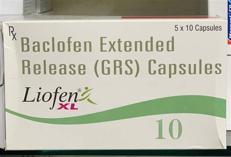 Liofen Xl Baclofen Capsules Packaging Size Capsules Strip