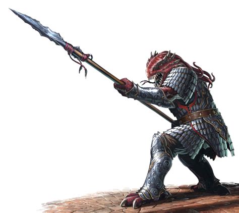 Red Dragonborn Fighter Fantasy Character Art Rpg Character Character