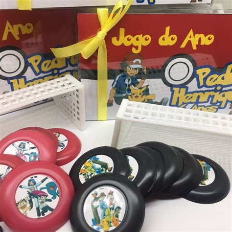 Jogo de Botão Futebol Personalizado Pokemon Duplo Elo7