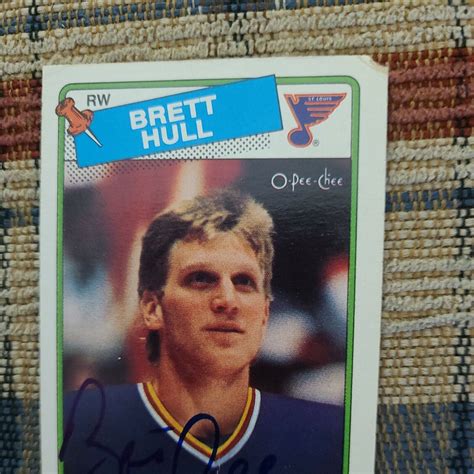 BRETT HULL ROOKIE CARD OPC AUTOGRAPH NHL HOCKEY SIGNED ST LOUIS BLUES