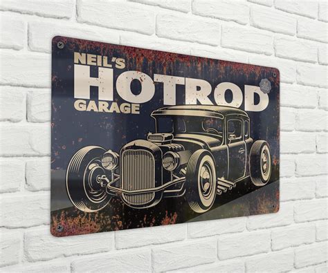 Hotrod Sign Personalised Garage Sign Workshop Car Dealership