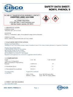 SAFETY DATA SHEET: NONYL PHENOL 9 - ciscochem.com / safety-data-sheet-nonyl-phenol-9-ciscochem ...