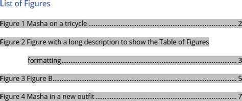 How To Create Table Of Figures And List Of Tables Microsoft Word