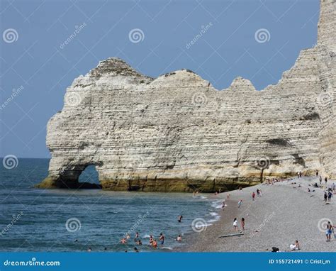 White Chalk Cliffs and Arches at Etretat in Normandy, France Editorial Photo - Image of nature ...