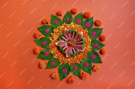 Premium Photo | Colorful diwali rangoli background