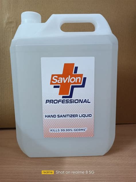 Savlon Professional Hand Sanitizer Liquid Refill Can 5 Litre Cane At