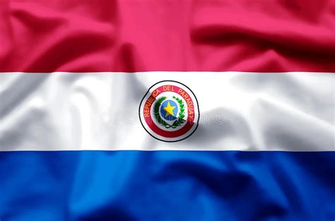 El Agitar De Paraguay Y Ejemplo Coloridos De La Bandera Del Primer